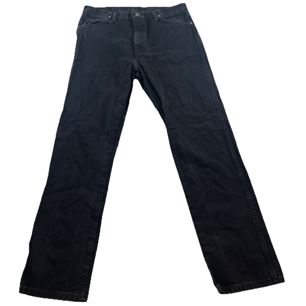 Wrangler 13MSEWK Silver Edition VTG 90s Black Denim Cowboy Cut Jeans 36/34 Rodeo